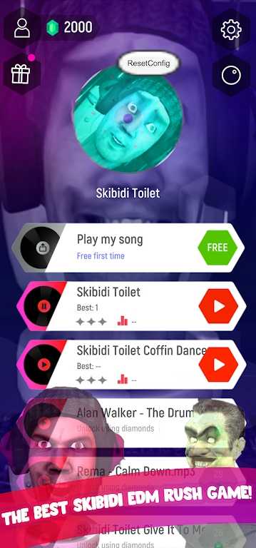 马桶人节奏跳动(Skibidi Toilet Tiles Hop)截图2