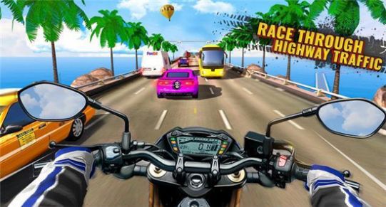 交通摩托车驾驶比赛(Bike Racing Free: Moto Traffic Bike Race Game 2020截图0